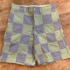 Vineyard Vines Boy’s Sz 14 Blue/Green Pin Stripe Patchwork Cotton‎ Chino  Shorts